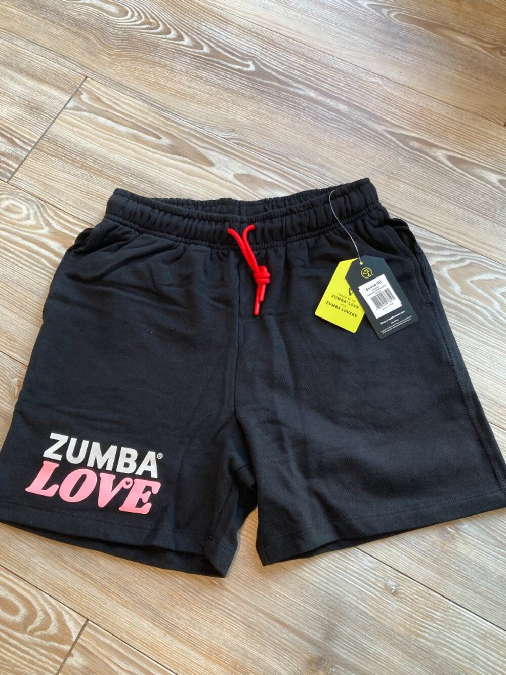 Zumba Love 5.5 Men's Knit Short Black Size Suave (S) NWT